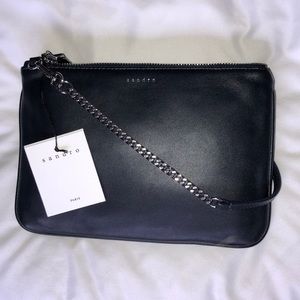 Sandro leather addict crossbody purse